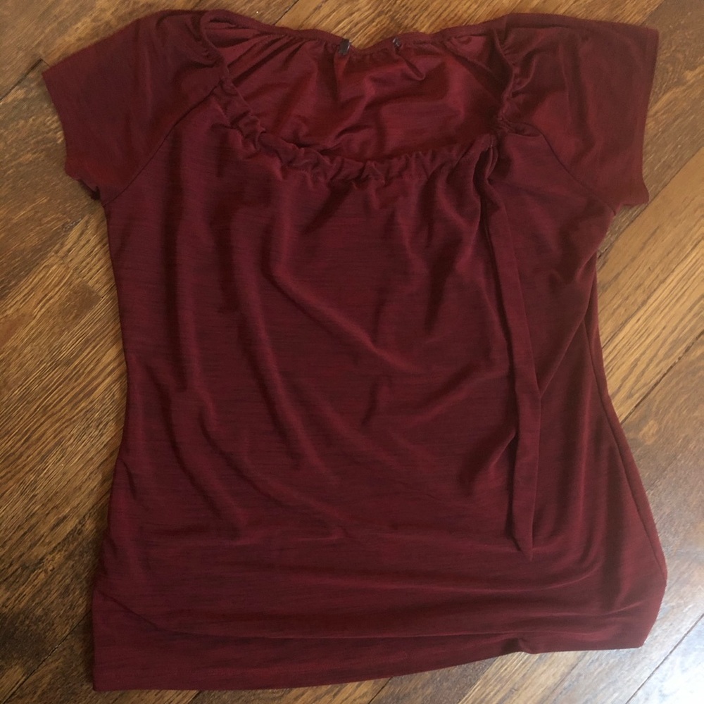 Flowy red top